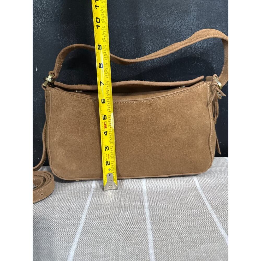 Vintage Style Genuine Suede Leather Shoulder Bag - Picture 4 of 7